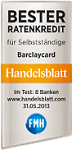 Barclaycard Autokredit Testsiegel