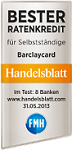 Barclaycard Kredit Testsiegel