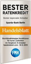 Sparda-Bank Berlin PrivatKredit Testsiegel