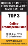 SWK Bank Online-Kredit Testsiegel